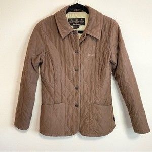 Barbour Women's Liddesdale Quilted Jacket Coat Brown Size 4